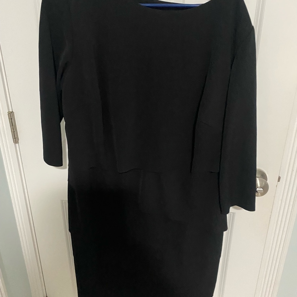 Tahari black 3/4 sleeve dress Size 14 W